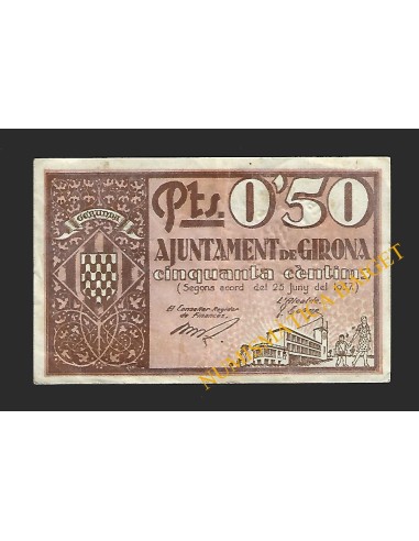 GIRONA - 0'50 pessetes 1937