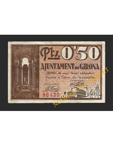 GIRONA - 0'50 pessetes 1937