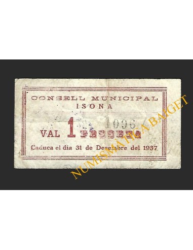 ISONA (Lleida) - 1 pesseta 1937