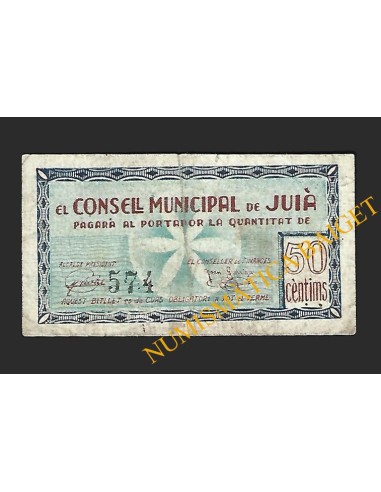 JUIÀ (Girona) - 50 cèntims 1937