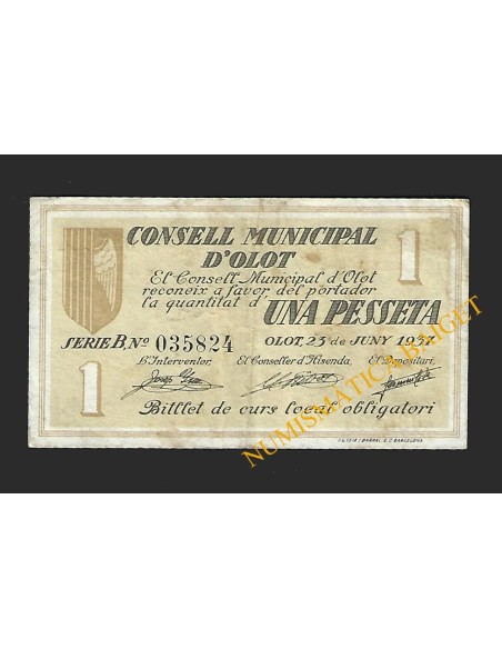 OLOT (Girona) - 1 pesseta 1937