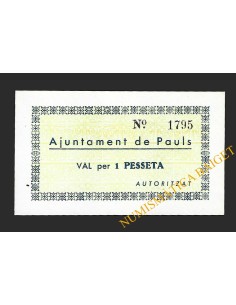 PAULS DELS PORTS (Tarragona) - 1 pesseta 1937