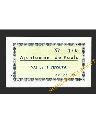 PAULS DELS PORTS (Tarragona) - 1 pesseta 1937