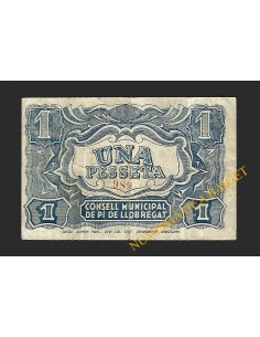 PI DE LLOBREGAT (Barcelona) - 1 pesseta 1937 2
