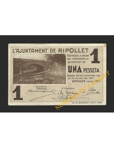 RIPOLLET (Barcelona) - 1 pesseta 1937