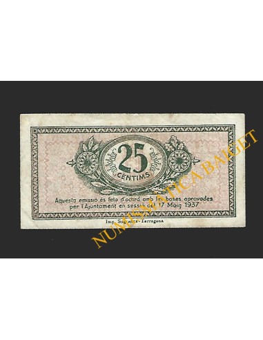TARRAGONA - 25 cèntims 1937