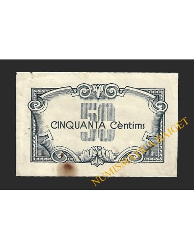 VIDRERES (Girona) - 50 cèntims 1937