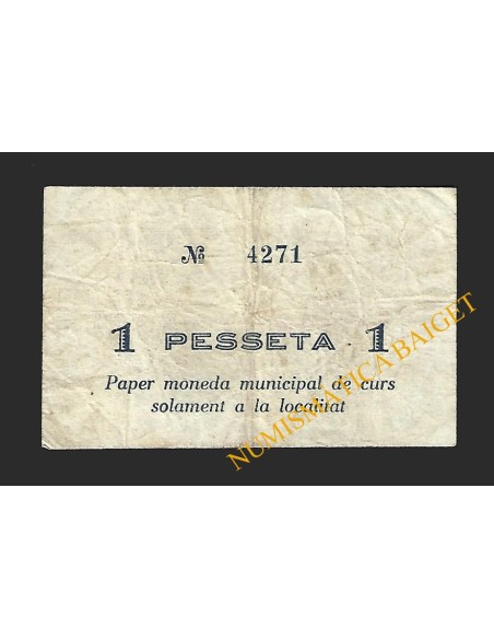 VILA-RODONA (Tarragona) - 1 pesseta 1937