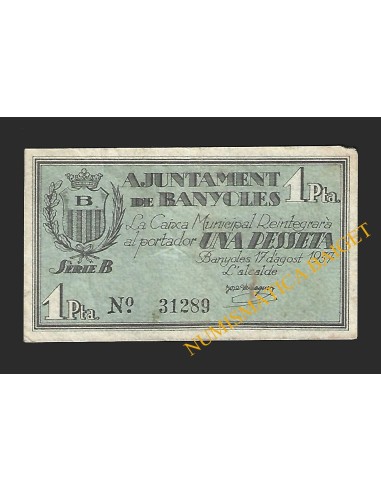 BANYOLES (Girona) - 1 pesseta 1937