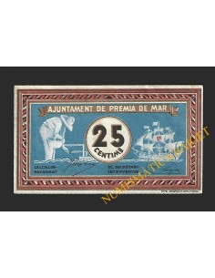 PREMIA DE MAR (Barcelona) - 25 cèntims 1937
