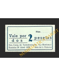 Sociedad Cooperativa - La Marítima - Torredembarra 2 pesetas