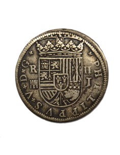 FELIPE V  -  2 Reales 1717 Segovia - J