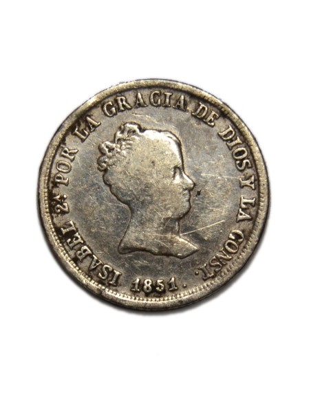 ISABEL II - 2 Reales 1851 - Sevilla