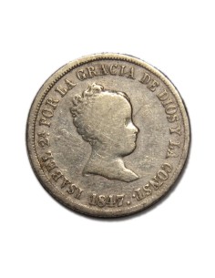 ISABEL II - 2 Reales 1847 - Madrid