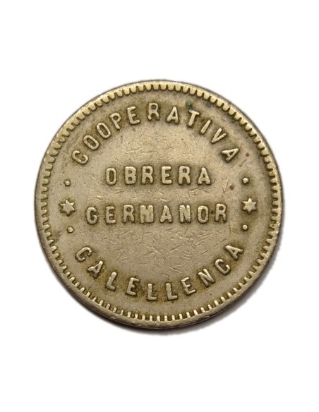 COOPERATIVA OBRERA GERMANOR CALELLENCA - CALELLA - 1 PESSETA