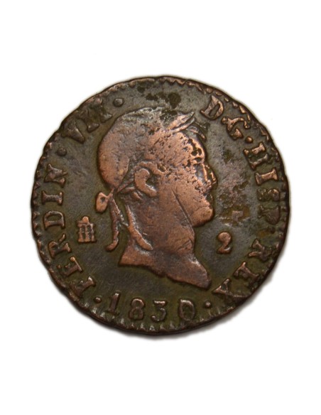 FERNANDO VII - 2 Maravedís 1830 - Segovia