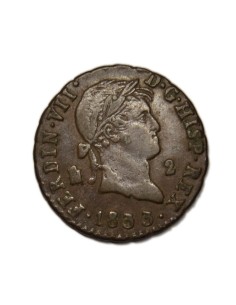 FERNANDO VII - 2 Maravedís 1833 - Segovia