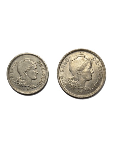 GOBIERNO DE EUZKADI - 1 y 2 PESETAS 1937