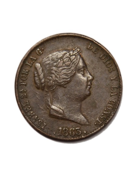 ISABEL II - 25 céntimos de Real 1863