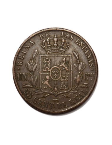 ISABEL II - 25 céntimos de Real 1863