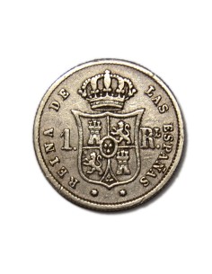 ISABEL II -  1 Real 1859 Madrid 2
