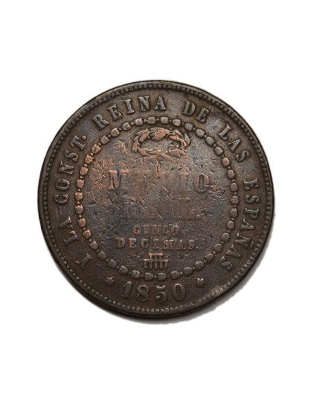 ISABEL II -  1/2 Real 1850 Segovia