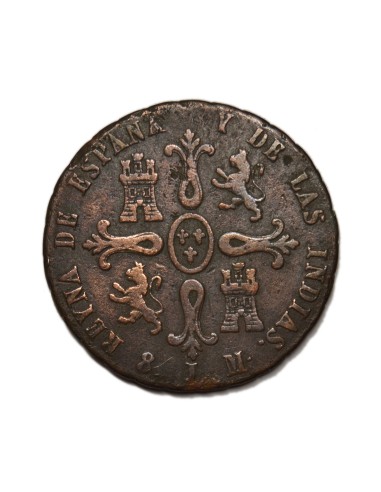 ISABEL II -  8 Maravedís 1836 Jubia