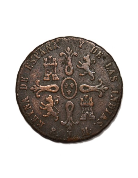 ISABEL II -  8 Maravedís 1836 Jubia