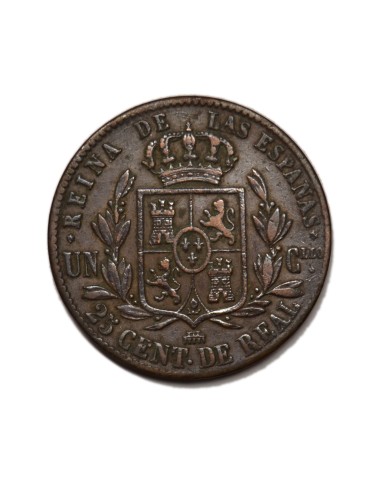 ISABEL II -  25 Céntimos de Real 1864 Segovia