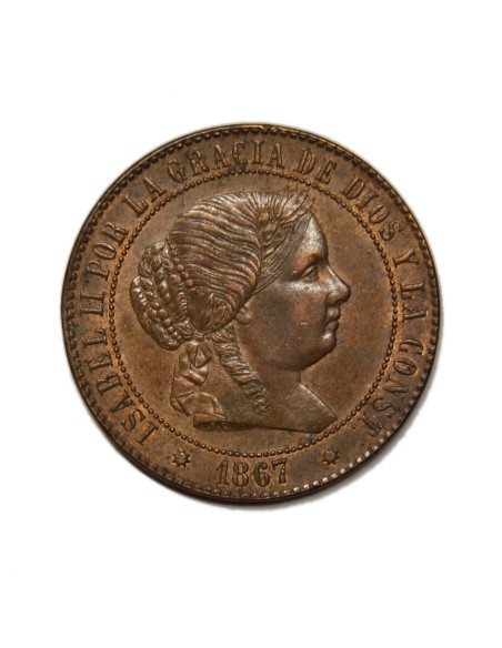 ISABEL II -  2 1/2 Céntimos de Escudo 1867 Barcelona