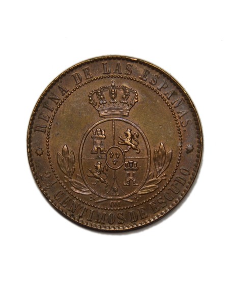 ISABEL II -  2 1/2 Céntimos de Escudo 1867 Barcelona