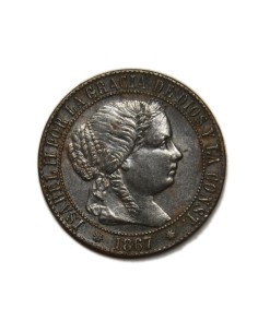 ISABEL II -  1 Céntimo de Escudo 1867 Barcelona