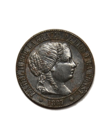 ISABEL II -  1 Céntimo de Escudo 1867 Barcelona
