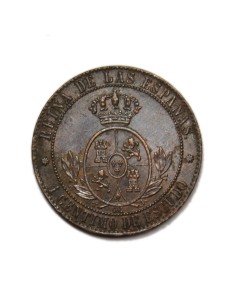 ISABEL II -  1 Céntimo de Escudo 1867 Barcelona 2