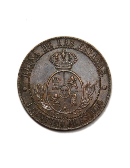 ISABEL II -  1 Céntimo de Escudo 1867 Barcelona