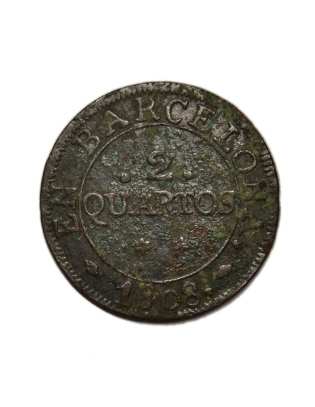 JOSÉ NAPOLEÓN - 2 QUARTOS 1808 - BARCELONA