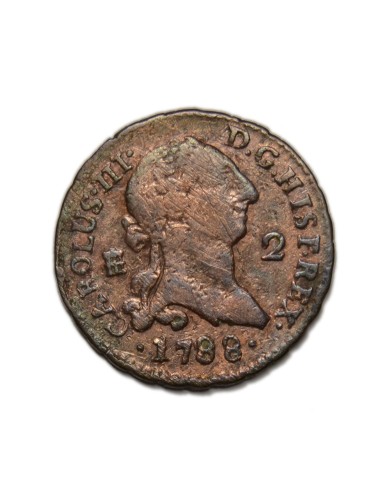 CARLOS III - 2 Maravedís 1788 Segovia