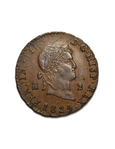 FERNANDO VII - 2 Maravedís 1829 Segovia