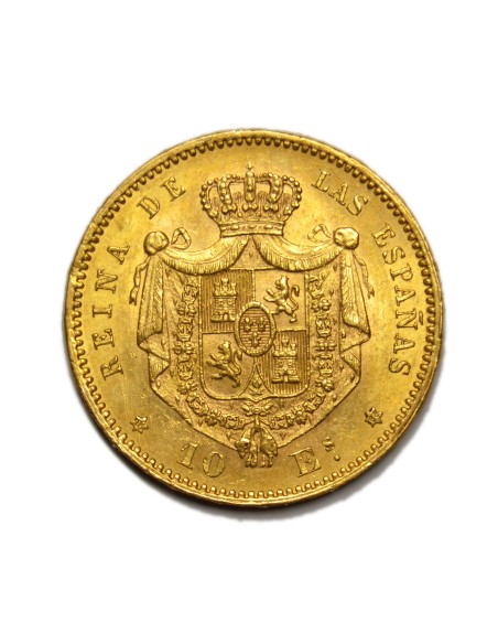 ISABEL II -  10 Escudos 1868 * 18-68 Madrid