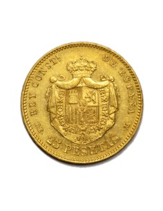 ALFONSO XII - 25 Pesetas 1876 * 18-76 2