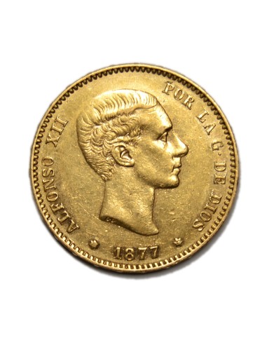 ALFONSO XII - 25 Pesetas 1877 * 18-77