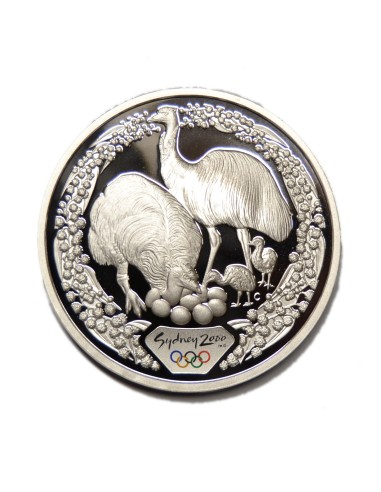 AUSTRALIA 1 ONZA PLATA - 5 DOLLARS - SYDNEY 2000