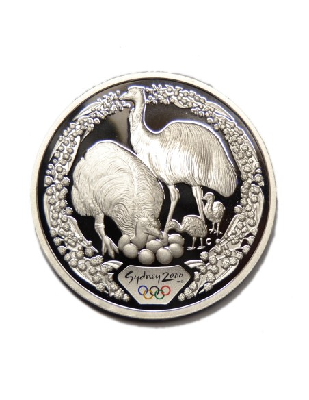 AUSTRALIA 1 ONZA PLATA - 5 DOLLARS - SYDNEY 2000