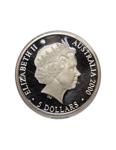 AUSTRALIA 1 ONZA PLATA - 5 DOLARS - SYDNEY 2000
