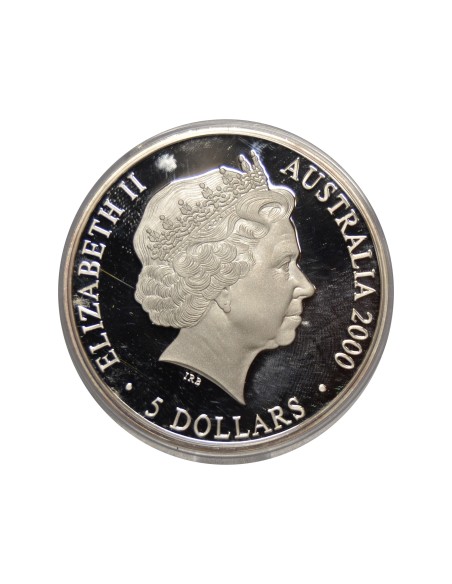 AUSTRALIA 1 ONZA PLATA - 5 DOLARS - SYDNEY 2000