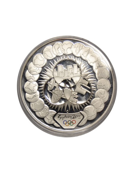 AUSTRALIA 1 ONZA PLATA - 5 DOLARS - SYDNEY 2000