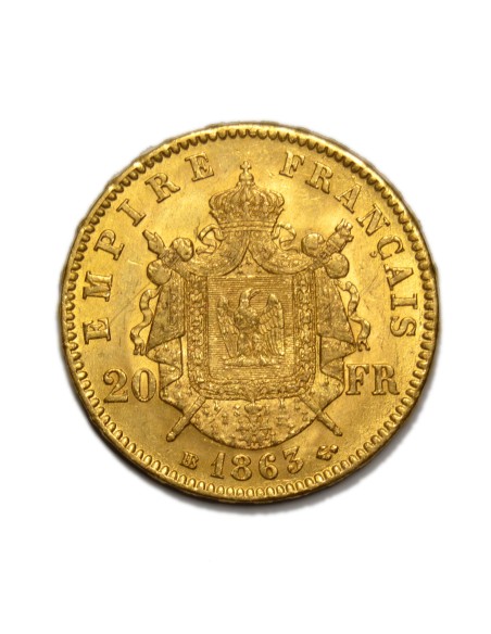 FRANCIA - 20 FRANCS 1863 - NAPOLEON III