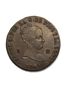 ISABEL II - 8 Maravedís 1849 Jubia