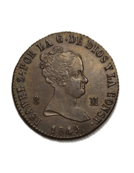 ISABEL II - 8 Maravedís 1849 Jubia