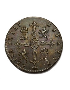 ISABEL II - 8 Maravedís 1840 Segovia 2